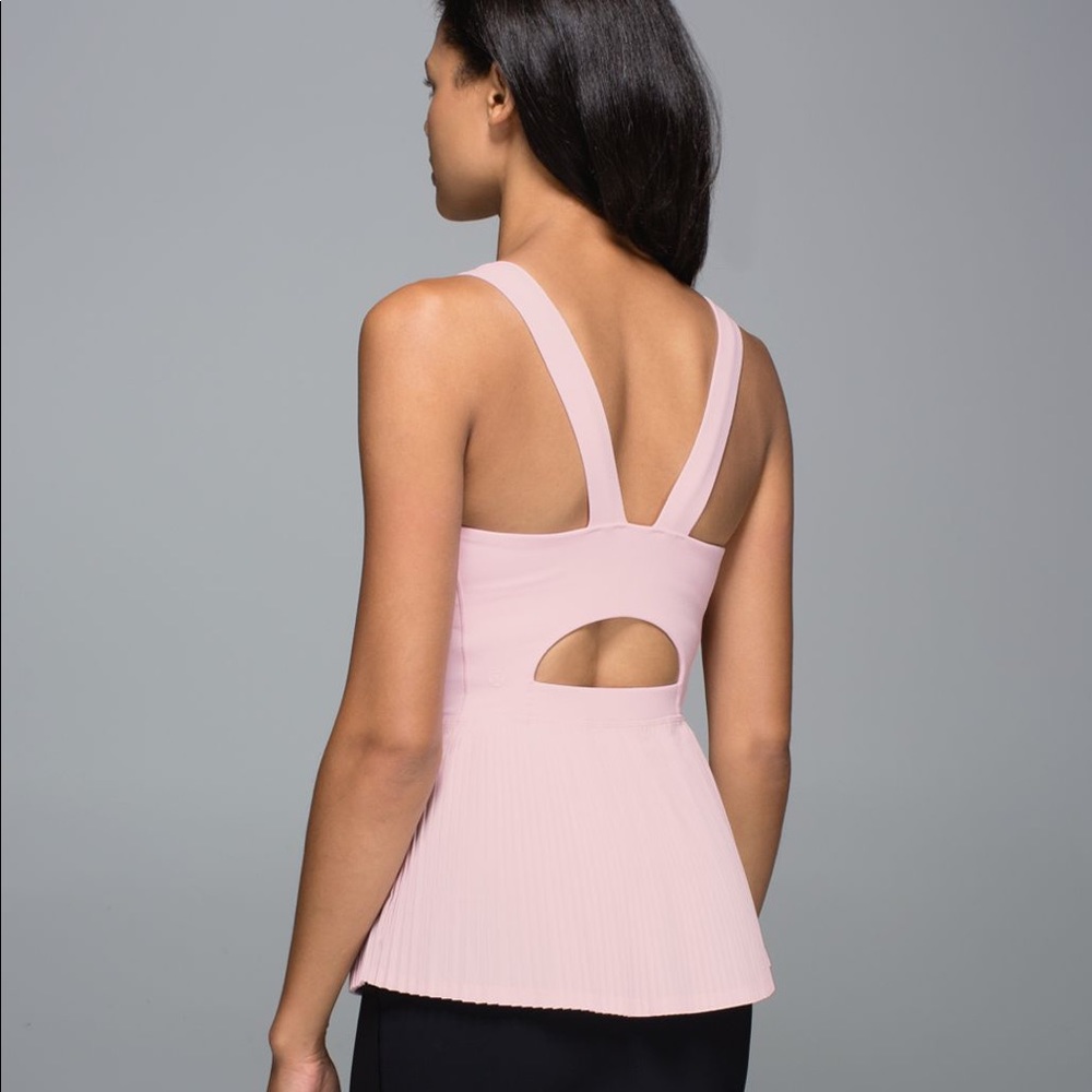 Lululemon ballerina pink peplum top!
